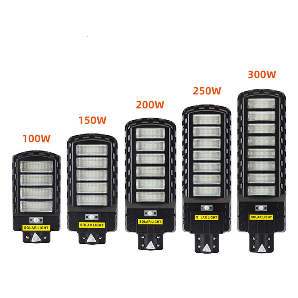 Outdoor LED Solar Street Light Modern Remote Control SMD Waterproof Battery ABS Plastic Road Lamp