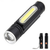 High Power 5 Modes Rechargeable Tactical Flashlight Zoomable Torch Flash Light With Safety Hammer Self Defense for Outdoor Emergency