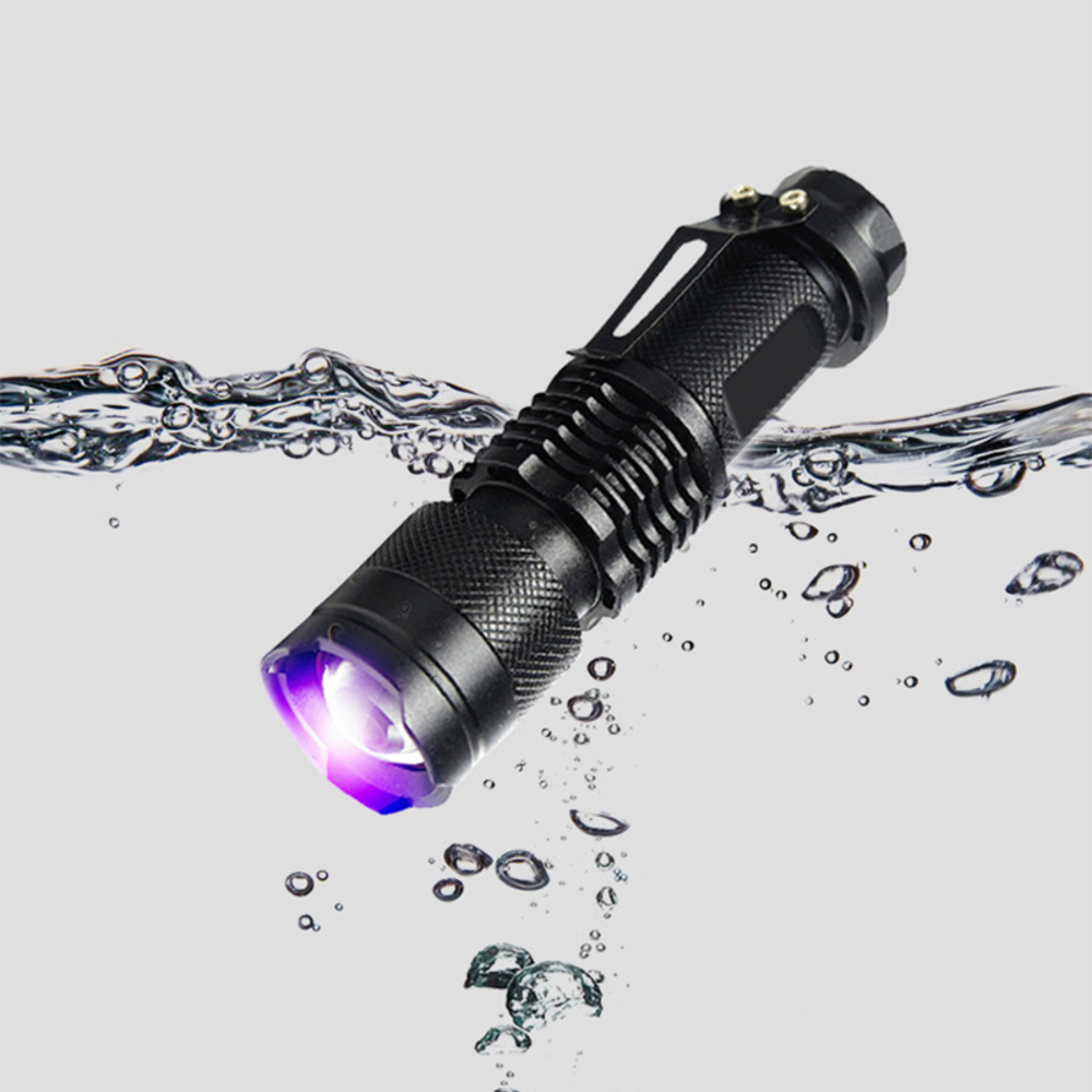 Mini LED Laser Flashlight Uv Ultraviolet Torch with Tail Rope